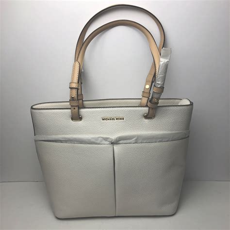 michael kors white ostrich bag|bedford medium pebbled leather tote.